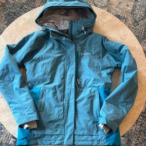 Columbia Omni shield women’s Medium Teal Hooded Outdoor Jacket